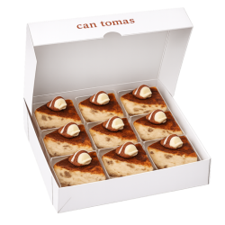Caja de 9 Porciones de Pastel de Queso Kinder Artesano